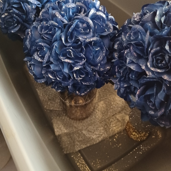 Luxurious Blue Faux Floral Bouquet